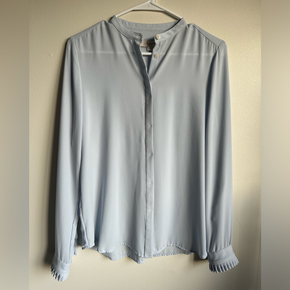 Loft blouse dress shirt with pearl buttons size XS